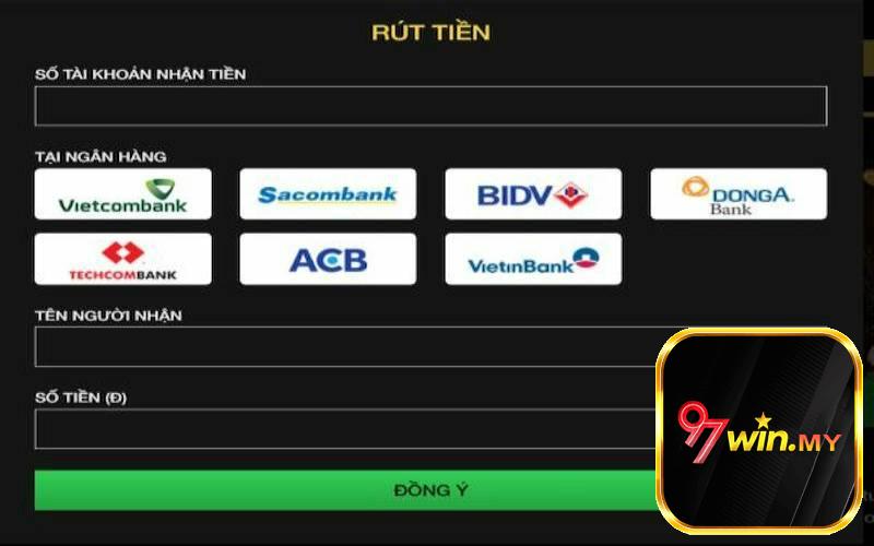 Lựa chọn phương thức rút tiền